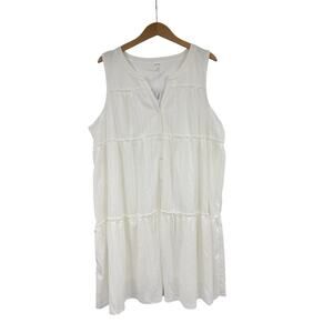 Maurice’s White Lace Modest Knee Length Swing Dress Country Boho Womens XXL New